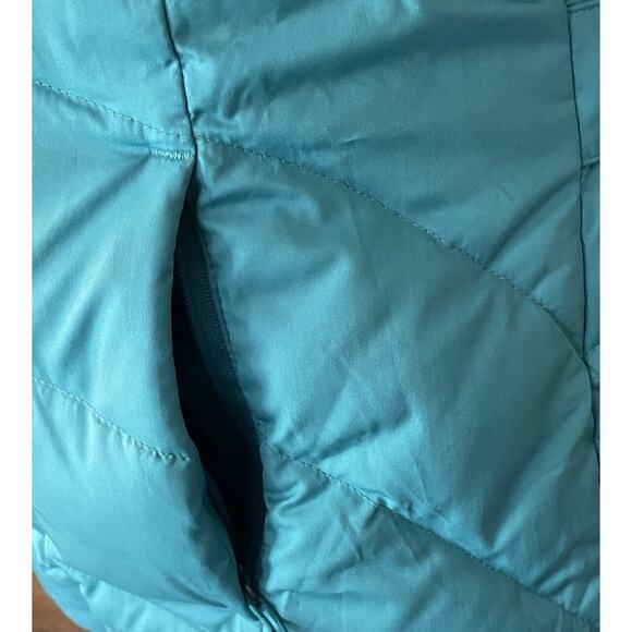 Eddie Bauer Women’s Down Vest Sz XS Turquoise Adjustable Waist Snaps EB650 - Picture 6 of 16
